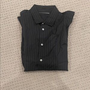 John Varvatos Charcoal Striped Button Down Shirt